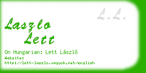 laszlo lett business card