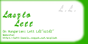 laszlo lett business card